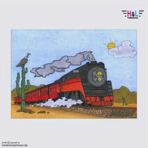 Kindermalbuch – Dampflokomotiven – H&L-Publikationen