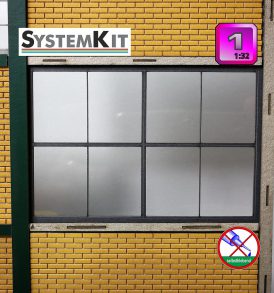 Fabrikfenster modulares Einstecksystem in Spur 1
