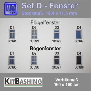 Bogenfenster Set D3 – H0 – KitBashing