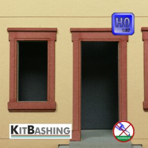 Gewände Set B buntsandstein – H0 – KitBashing
