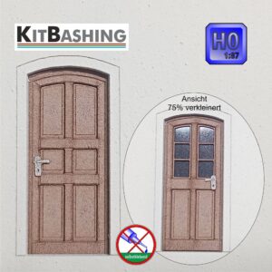 Bogentüren Set A eiche – H0 – KitBashing